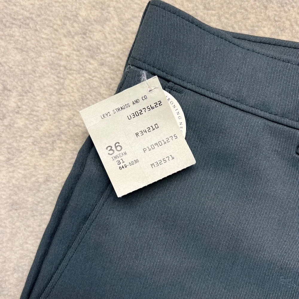 NWT Levi's‎ Mens Dress Pants Action Slacks Blue Dura Prest Flat Front USA 36x31